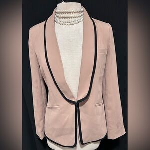 Forever 21 Women's Blazer - Blush with Black Trim